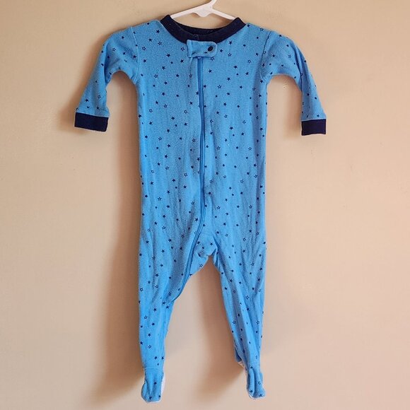 Gerber Baby Boy Blue Star Footed Pajamas. Size 9 Months - Picture 1 of 4